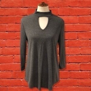 High neck top from with cut out from Gaze made in USA